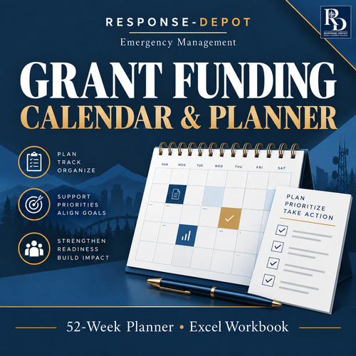 Emergency Management Grant Funding Calendar & Planner — Response-Depot branded product cover