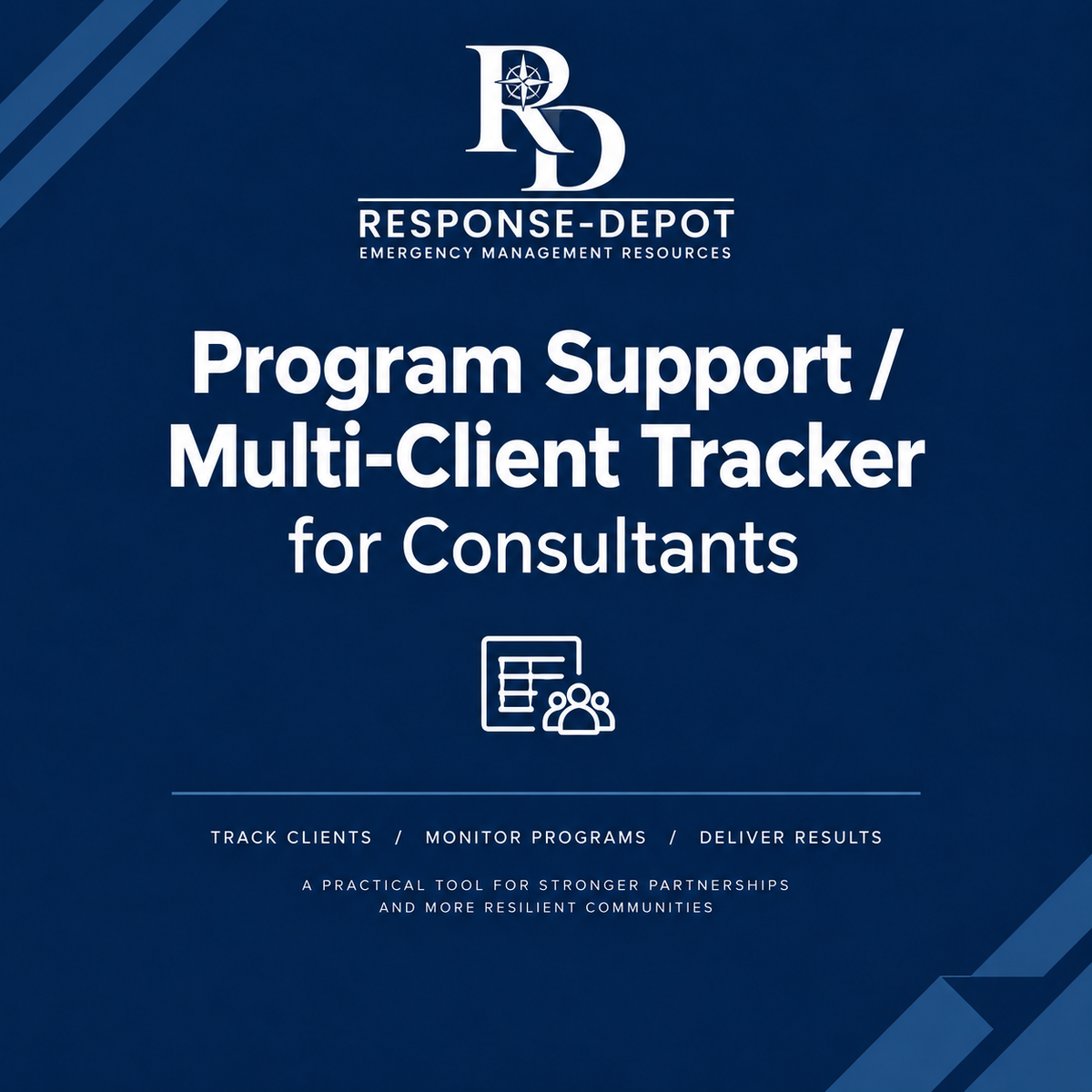 Program Support / Multi-Client Tracker for Consultants — Response-Depot branded product cover