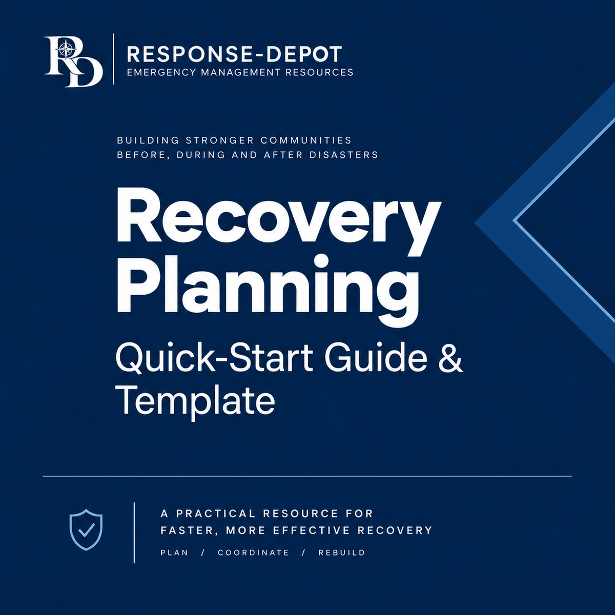 Recovery Planning Quick-Start Guide + Template — Response-Depot branded product cover