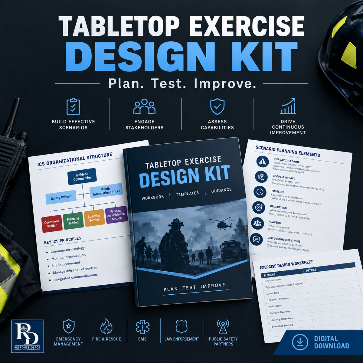 Tabletop Exercise Design Kit — Response-Depot branded product cover